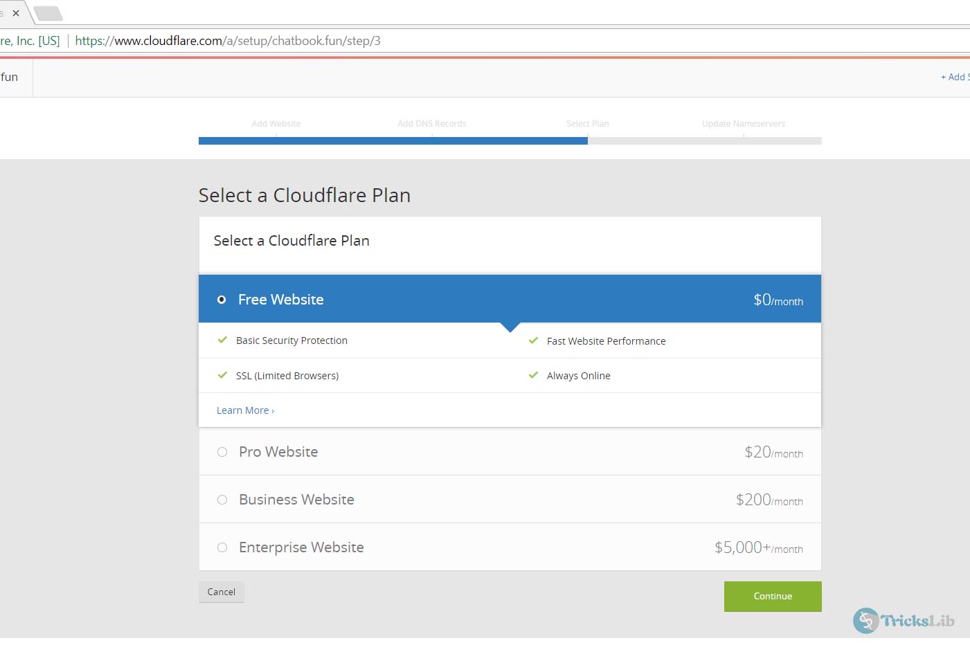 cloudflare select plans